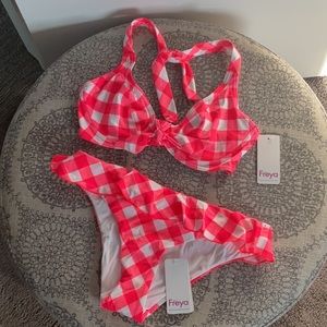 Freya Swim Totally Check Bikini in Tropical Fruit Punch
